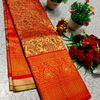 Bridal silk gold silvar and copper zari weave and wedding art silk suba muhurtha pattu sarees - RED (2)