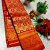 Bridal silk gold silvar and copper zari weave and wedding art silk suba muhurtha pattu sarees - MAROON COLOR (4)