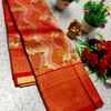 Bridal silk gold silvar and copper zari weave and wedding art silk suba muhurtha pattu sarees - MERUN (5)