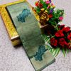 Kubera borderless elite bridal rapier fancy light weight silk type sarees function wear - LIGHT GREEN