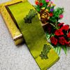 Kubera borderless elite bridal rapier fancy light weight silk type sarees function wear - FLORAISON GREEN (2)