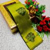 Kubera borderless elite bridal rapier fancy light weight silk type sarees function wear - FLORAISON GREEN (3)