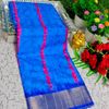 Traditional Look Malgudi Silk Saree Lightweight Silk Blend Saree - BLUE SHADE (2)