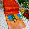 Traditional Look Malgudi Silk Saree Lightweight Silk Blend Sare - ORANGE