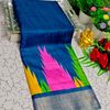 Traditional Look Malgudi Silk Saree Lightweight Silk Blend Saree - BLUE COLOUR (8)