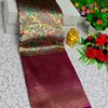 Bridal silk gold silvar and copper zari weave and wedding art silk suba muhurtha pattu sarees - WINE COLOUR (5)