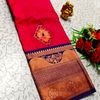 1000 Butta premium Soft Silk Saree weddings, festivals, traditional Wear - DARK PINK (3)