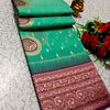 Banaras with our banarasi cotton fabric — a beautiful fusion of classic artistry and breathable comfort wear saree - NORMAL GREEN