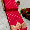Premium Quality Mulberry Soft Silk Saree with All-Over Zari Buttas - DARK PINK