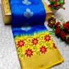 Dailywear cotton sarees all over body peacock designpattern design premium look lightweight comfortable wear - ROYAL BLUE