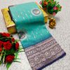 Banarasi with our banarasi cotton fabric — a beautiful fusion of classic artistry and breathable comfort wear saree - DARK SKY BLUE (3)