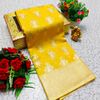 Banarasi with our banarasi cotton fabric — a beautiful fusion of classic artistry and breathable comfort wear saree - YELLOW