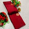 Premium kubera pattu saree rapier fancy light weight silk type sarees flower design function wear - MAROON COLOR