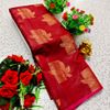 Premium  fancy saree soft  silk saree rapier fancy light weight silk type sarees flower design function wear - PEACH