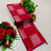 Premium monika cotton silk saree rapier fancy light weight silk type sarees flower design function wear - MERUN (1)
