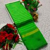 Premium Monika Cotton  saree rapier fancy light weight silk type sarees flower design function wear - PARET GREEN