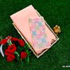 GEORGETTE FANCY SOFT SILK SAREES WITH BLOUSE MODERN FANCY ITEM SAREES - PEACH COLOUR (2)