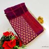 GEORGETTE FANCY SOFT SILK SAREES WITH BLOUSE MODERN FANCY ITEM SAREES - WINE COLOUR (6)