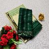 GEORGETTE FANCY SOFT SILK SAREES WITH BLOUSE MODERN FANCY ITEM SAREES - GREEN COLOUR (2)