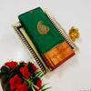 A modern take on the multi-colored nature of the meena zari work sarees - GREEN