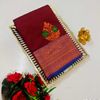 A modern take on the multi-colored nature of the meena zari work sarees - MAROON COLOR