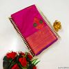 A modern take on the multi-colored nature of the meena zari work sarees - DARK PINK