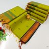 TRENDING KALIYANI COTTON SAREES FESTIVAL WEAR - OLIVE GREEN