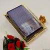 BRIDAL SILK GOLD SILVAR AND COPPER ZARI WEAVE AND WEDDING ART SILK SAREES - BRINJAL COLOUR (3)