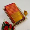 BRIDAL SILK GOLD SILVAR AND COPPER ZARI WEAVE AND WEDDING ART SILK SAREES - DARK PINK (15)