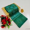 Dailywear cotton sarees premium look lightweight comfortable wear - TEAL COLOUR
