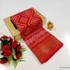 Dailywear cotton sarees premium look lightweight comfortable wear - RED