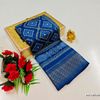 Dailywear cotton sarees premium look lightweight comfortable wear - BLUE COLOUR (1)