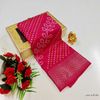 Dailywear cotton sarees premium look lightweight comfortable wear - DARK PINK (1)