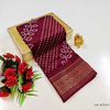 Dailywear cotton sarees premium look lightweight comfortable wear - WINE COLOUR (1)