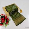 Dailywear cotton sarees premium look lightweight comfortable wear - MEHENDHI GREEN (3)
