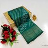 Dailywear cotton sarees premium look lightweight comfortable wear - TEAL COLOUR (1)