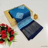 Dailywear cotton sarees premium look lightweight comfortable wear - BLUE COLOUR (2)