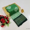 Dailywear cotton sarees premium look lightweight comfortable wear - EMERALD COLOUR