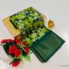Dailywear cotton sarees premium look lightweight comfortable wear - BOTTLE GREEN (6)