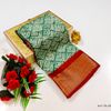Dailywear cotton sarees premium look lightweight comfortable wear - GREEN COLOUR