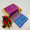 Dailywear cotton sarees premium look lightweight comfortable wear - PURPLE COLOUR