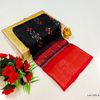 Dailywear cotton sarees premium look lightweight comfortable wear - BLACK (1)
