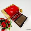 Dailywear cotton sarees premium look lightweight comfortable wear - RED (8)