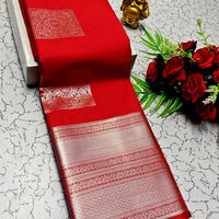 BRIDAL SILK GOLD SILVAR AND COPPER ZARI WEAVE AND WEDDING ART SILK SAREES
