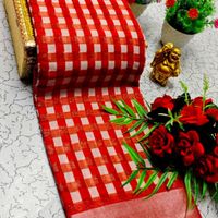 Nayanthara inspired checked sarees with multiple colors