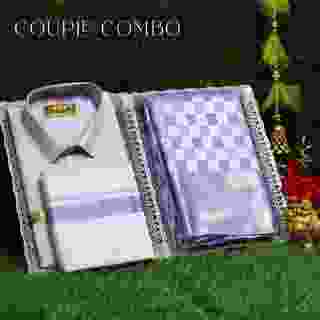 Couple Combo / Tissue Dhoti Shirt