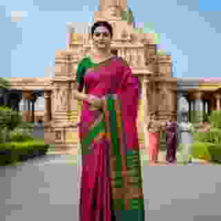 Beauty Checked Saree