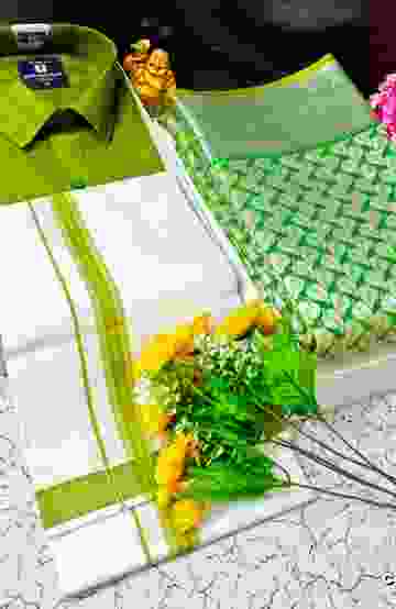 MODERN FANCY SOFT SILK SAREES WITH BUTTA DESIGN - LIGHT GREEN (3)