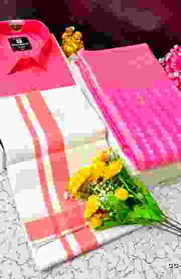 COUPLE COMBO MATCHING AND MATCHING TRADITIONAL SET - PINK