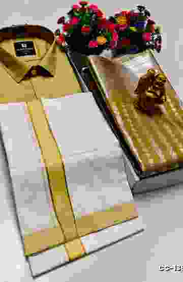 COUPLE COMBO MATCHING AND MATCHING TRADITIONAL SET - LIGHT YELLOW